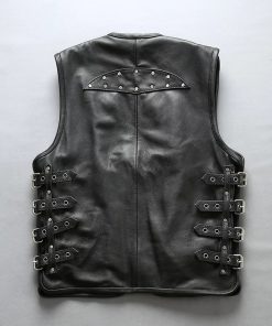 Men's Fashion Multi pocket Leather Vest