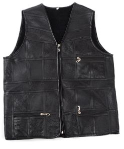 Custom Men's High Quality Leather Vest